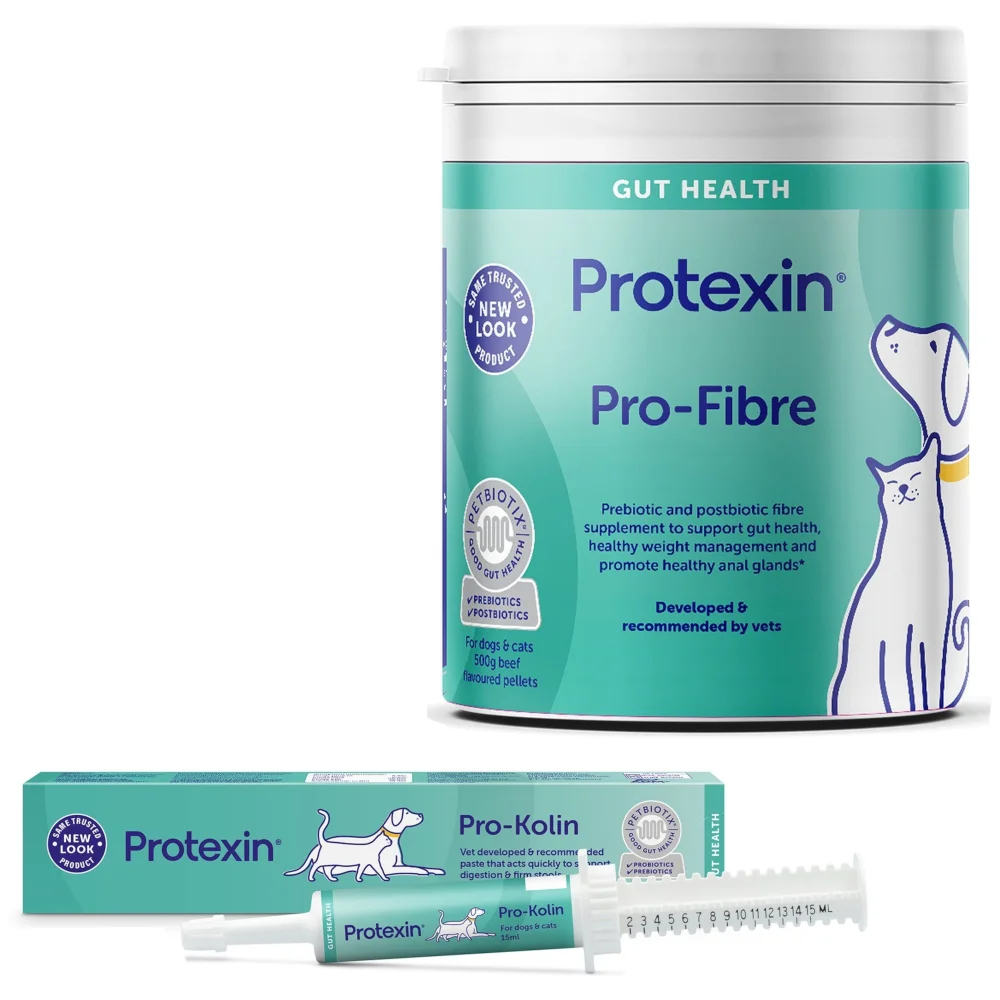 Protexin Pro-Kolin & Pro-Fibre Digestive Support Bundle for Dogs & Cats Image 1